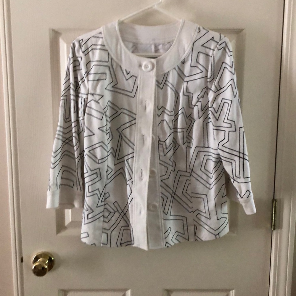 Black and White Linen jacket